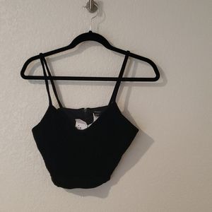 NWT forever 21 velvet crop top M